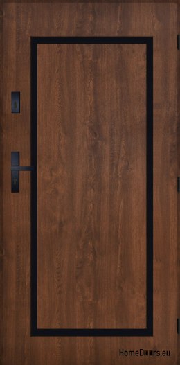 Drzwi Zewnętrzne PANTOR SYRIUS Prawe 80 Orzech Grube 72mm Ciepłe
